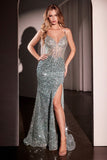 FITTED SEQUIN GOWN