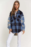 PLAID CHEST POCKET DETAIL SHACKET