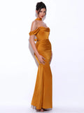 GOLD DUCHESS SATIN GOWN