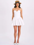 SASHA WHITE LACE BUSTIER MINI DRESS