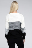 COLOR BLOCK SWEATER TOP