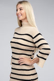 STRIPED PATTERN SWEATER DRESS