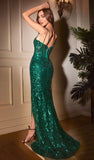 SEQUIN FITTED BUSTIER GOWN