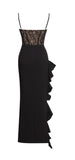 JULIA BLACK LACE CORSET MAXI DRESS