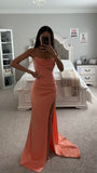 LUNA CORAL SATIN GOWN