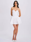 SASHA WHITE LACE BUSTIER MINI DRESS