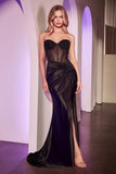 STRAPLESS FITTED HOT STONE DRESS