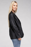 SLEEK PU LEATHER BLAZER