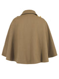 Collared Neck Cropped Cape Top Jacket