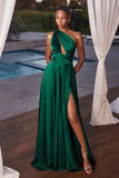 INTERCHANGEABLE SATIN A LINE GOWN