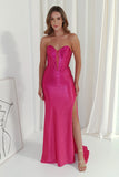 STRAPLESS HOT STONES CORSET GOWN