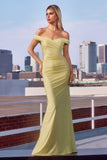 OFF SHOULDER FITTED GOWN