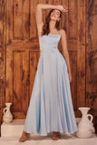 SATIN A LINE GOWN