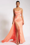 LUNA CORAL SATIN GOWN