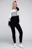 COLOR BLOCK SWEATER TOP