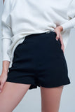 HIGH WAIST BLACK SHORTS