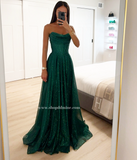 EMERALD GLITTER BALL GOWN