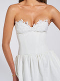 ROWAN WHITE LACE BUSTIER CORSET SUNDRESS