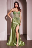 STRAPLESS FITTED HOT STONE DRESS