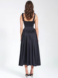 NOREEN BLACK SATIN MAXI DRESS