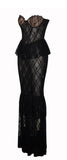 ROBE LONGUE EN DENTELLE NOIRE QUENNELL 