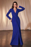 LONG SLEEVE DRAPED GOWN