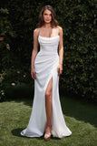 OFF WHITE STRAPLESS CHIFFON GOWN