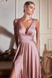 SATIN A LINE DRESS