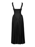 NOREEN BLACK SATIN MAXI DRESS