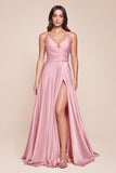 SOFT SATIN A LINE SWEETHEART NECKLINE GOWN