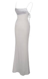 TATIANA GRAY BACKLESS MAXI DRESS