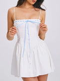 MALIA DROP WAIST CORSET LACE UP BACK MINI DRESS