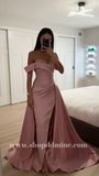 OFF SHOULDER SWEETHEART NECKLINE DRAPE SKIRT GOWN