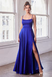 SATIN A LINE GOWN