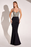 RHINESTONE TOP FITTED GOWN