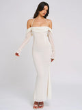 Kaia Long Sleeve Off Shoulder Maxi Dress