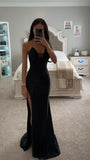 STRAPLESS HOT STONES CORSET GOWN