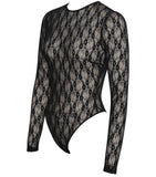 MAISIE BLACK LACE LONG SLEEVE BODYSUIT