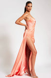 LUNA CORAL SATIN GOWN