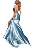 OFF SHOULDER EVENING GOWN