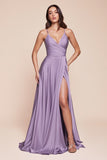 SOFT SATIN A LINE SWEETHEART NECKLINE GOWN