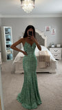 FITTED SEQUIN MERMAID GOWN