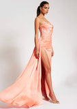 LUNA CORAL SATIN GOWN