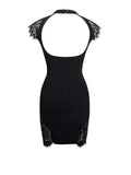 QUINELLA BLACK LACE BLACKLESS MINI DRESS