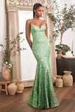 FITTED SEQUIN MERMAID GOWN