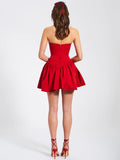 SASHA RED LACE BUSTIER MINI DRESS