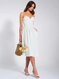 ROWAN WHITE LACE BUSTIER CORSET SUNDRESS