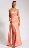 LUNA CORAL SATIN GOWN