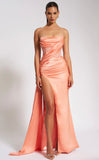 LUNA CORAL SATIN GOWN