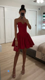 SASHA RED LACE BUSTIER MINI DRESS